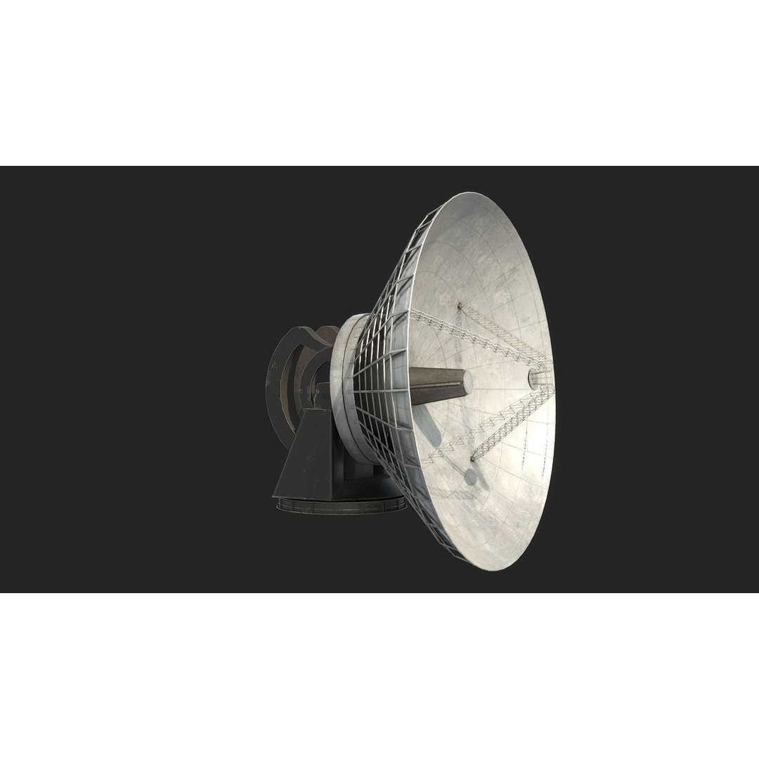 Satellite Antenna 3D Model – Low Poly PBR Game Asset, FBX - View 14