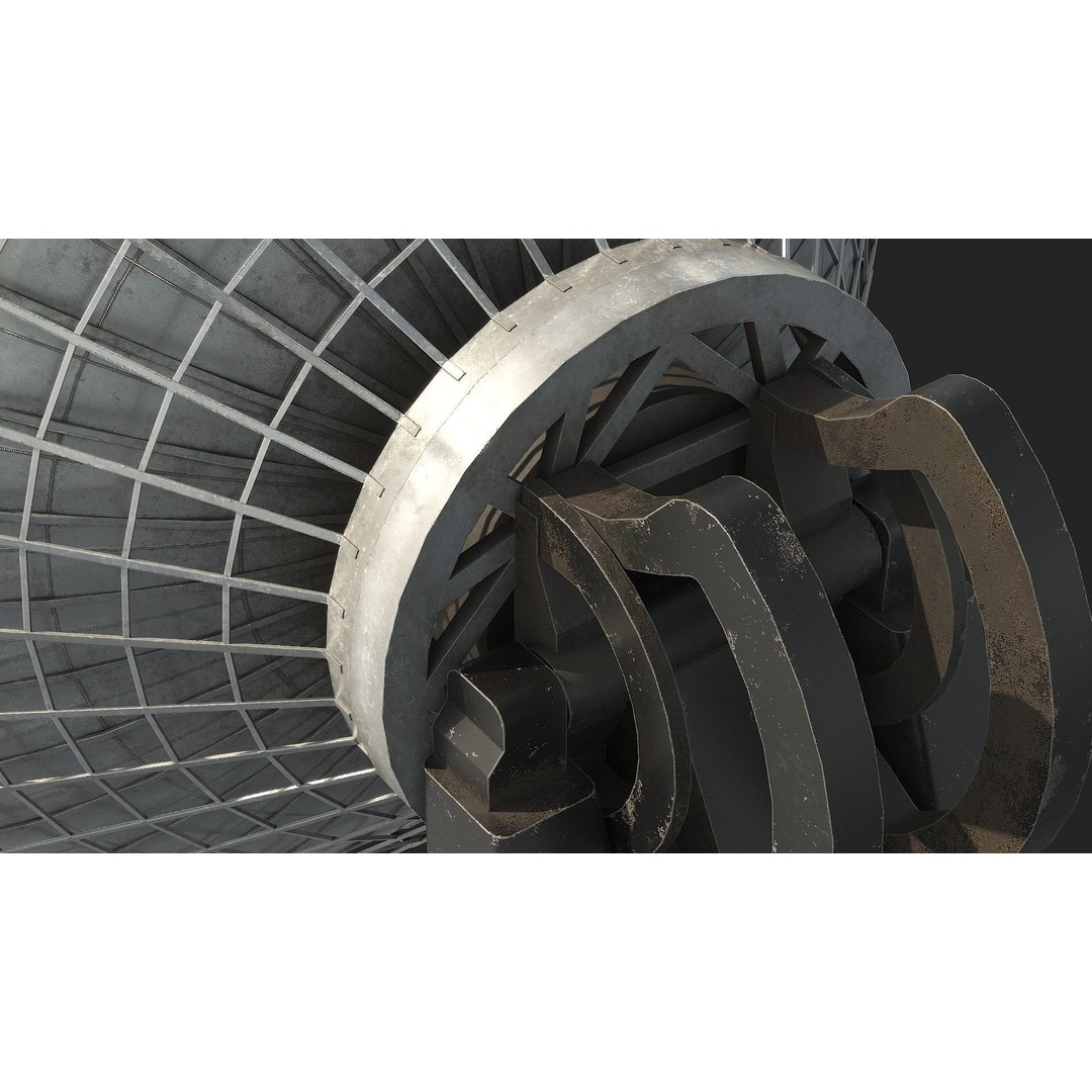 Satellite Antenna 3D Model – Low Poly PBR Game Asset, FBX - View 6