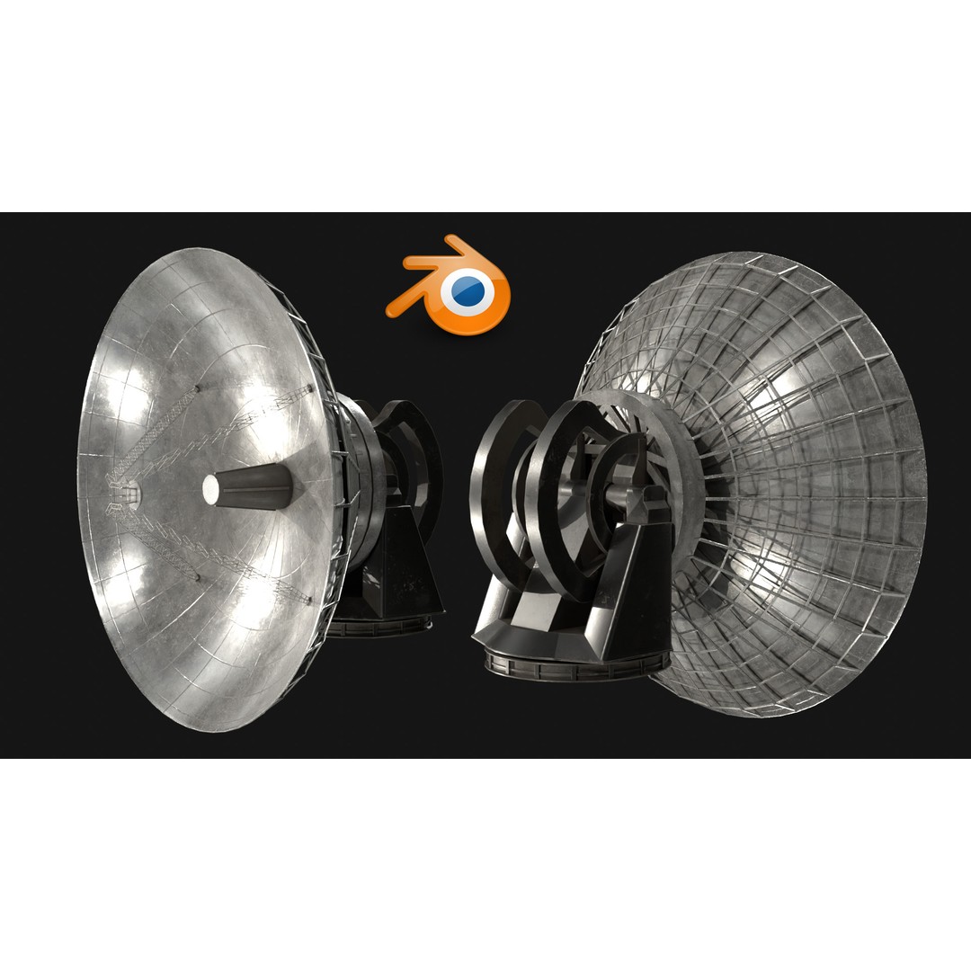 Satellite Antenna 3D Model – Low Poly PBR Game Asset, FBX - View 7