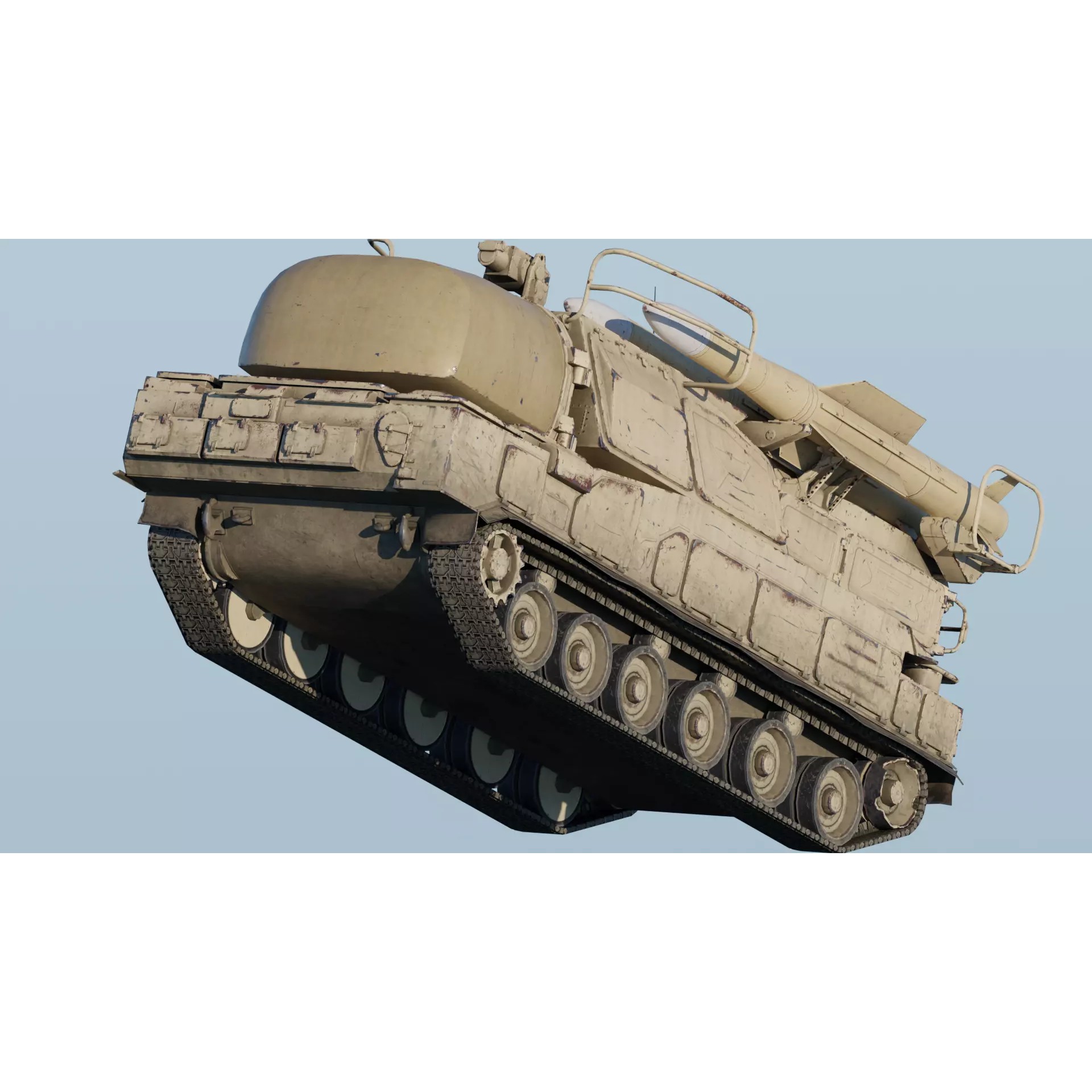9K37 Buk-M1-2 - Low-Poly Game-Ready 3D Model - View 10