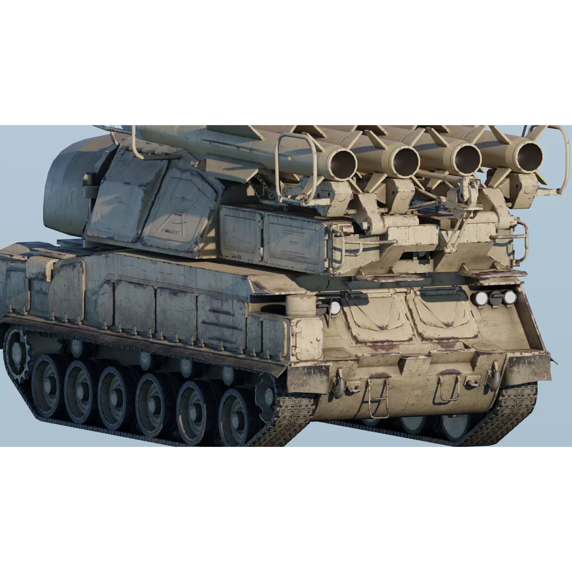 9K37 Buk-M1-2 - Low-Poly Game-Ready 3D Model - View 11
