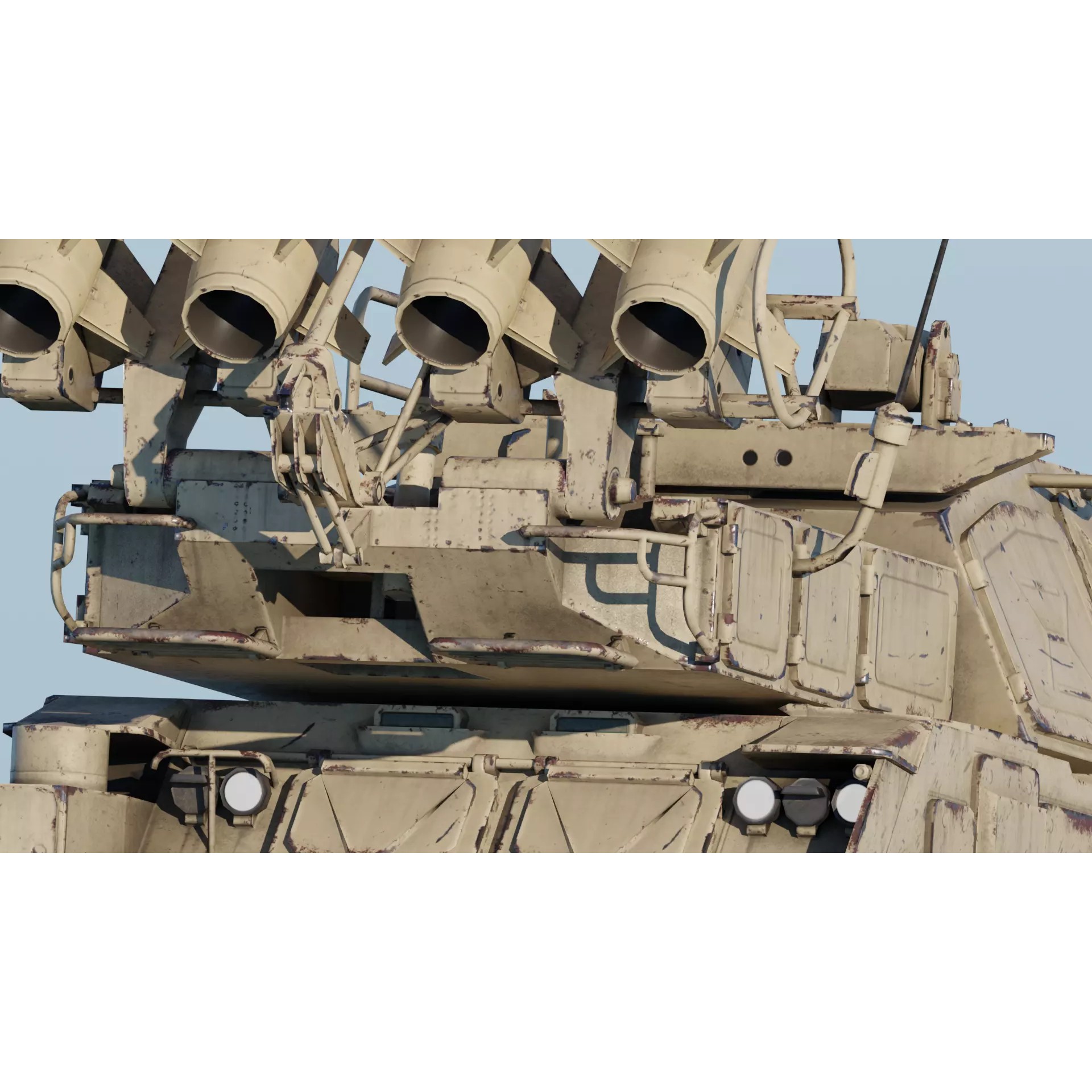 9K37 Buk-M1-2 - Low-Poly Game-Ready 3D Model - View 12