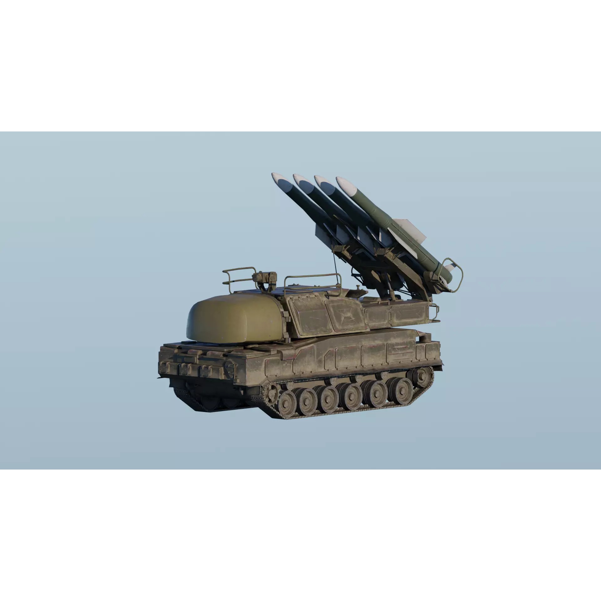 9K37 Buk-M1-2 - Low-Poly Game-Ready 3D Model - View 2