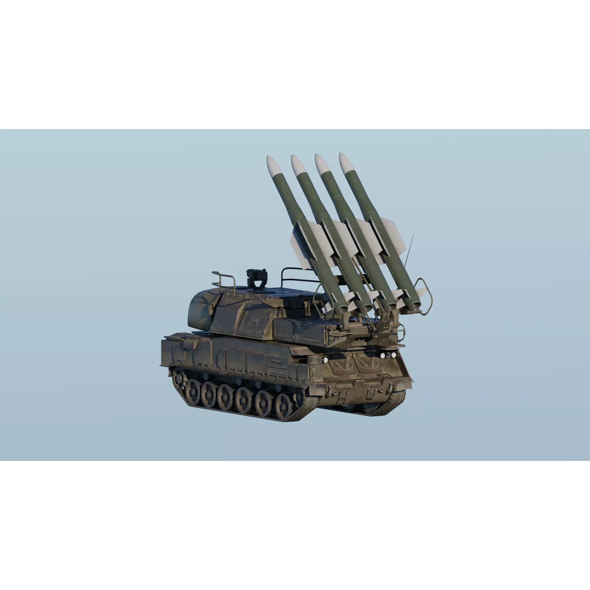 9K37 Buk-M1-2 - Low-Poly Game-Ready 3D Model - View 4