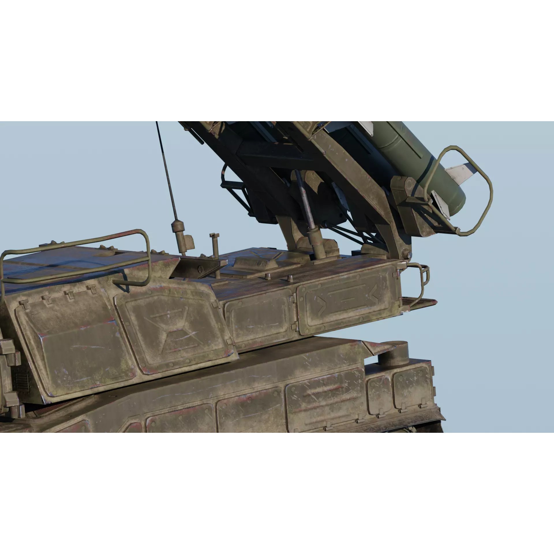 9K37 Buk-M1-2 - Low-Poly Game-Ready 3D Model - View 7