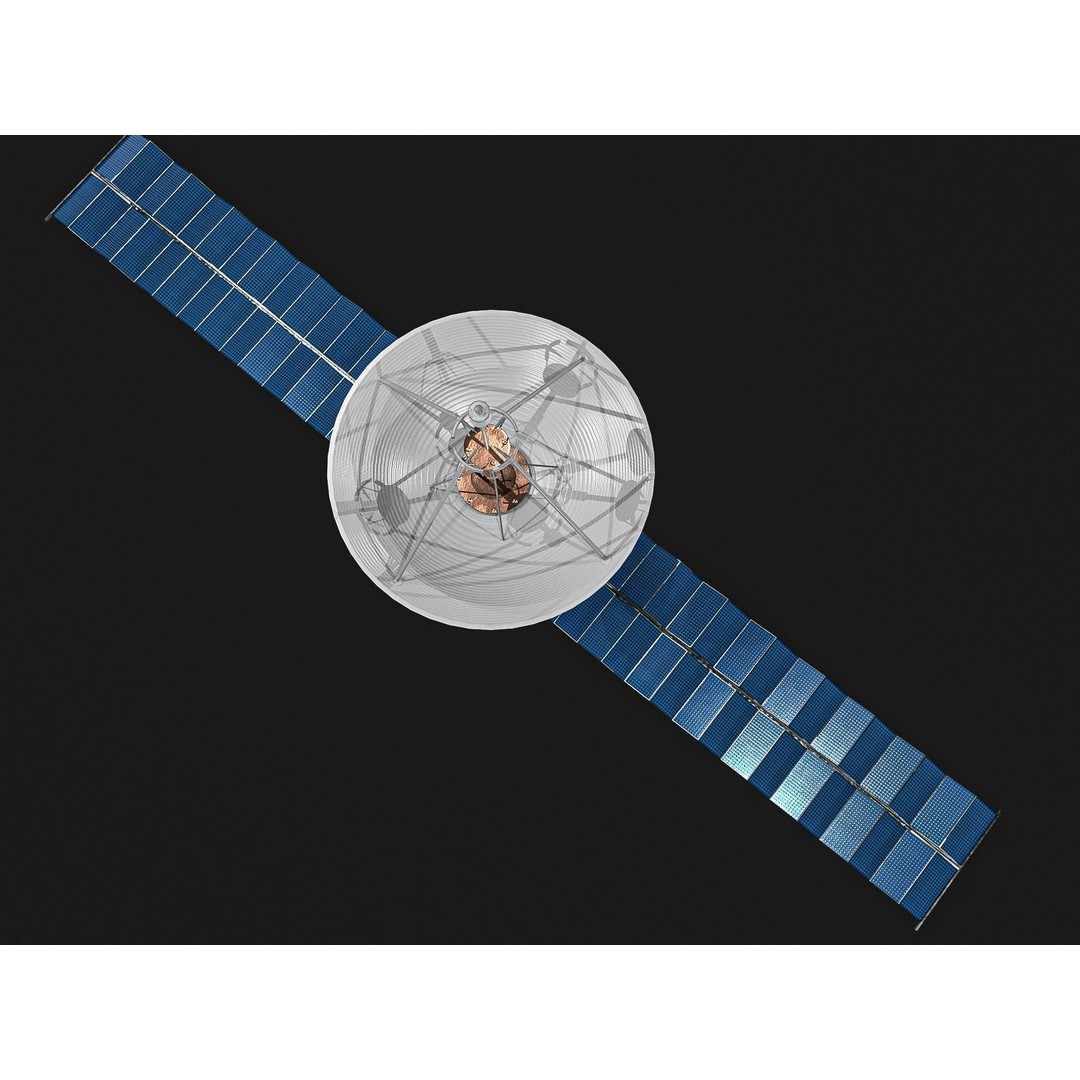 Satellite 3D Model – Low Poly PBR Asset for Games, FBX, Blender - View 16