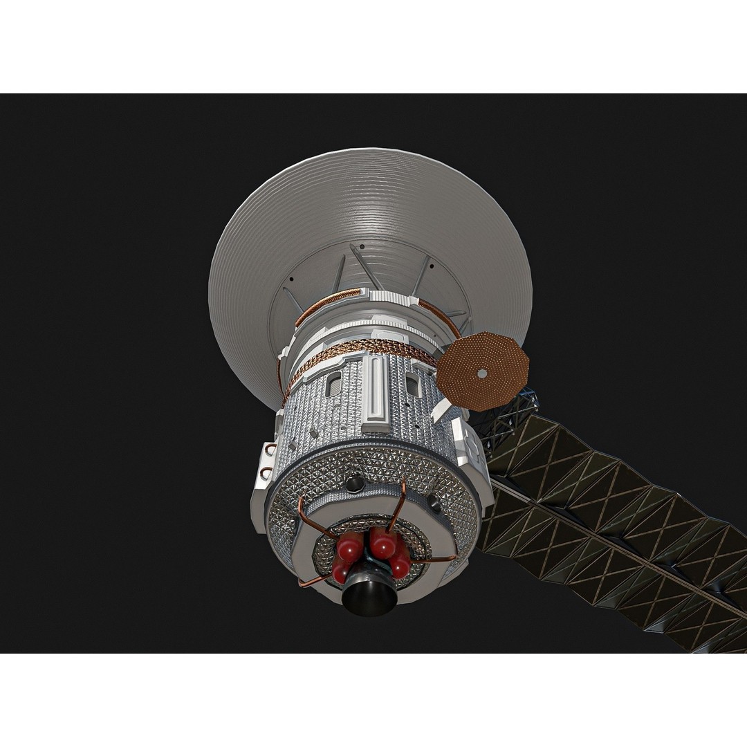 Satellite 3D Model – Low Poly PBR Asset for Games, FBX, Blender - View 17