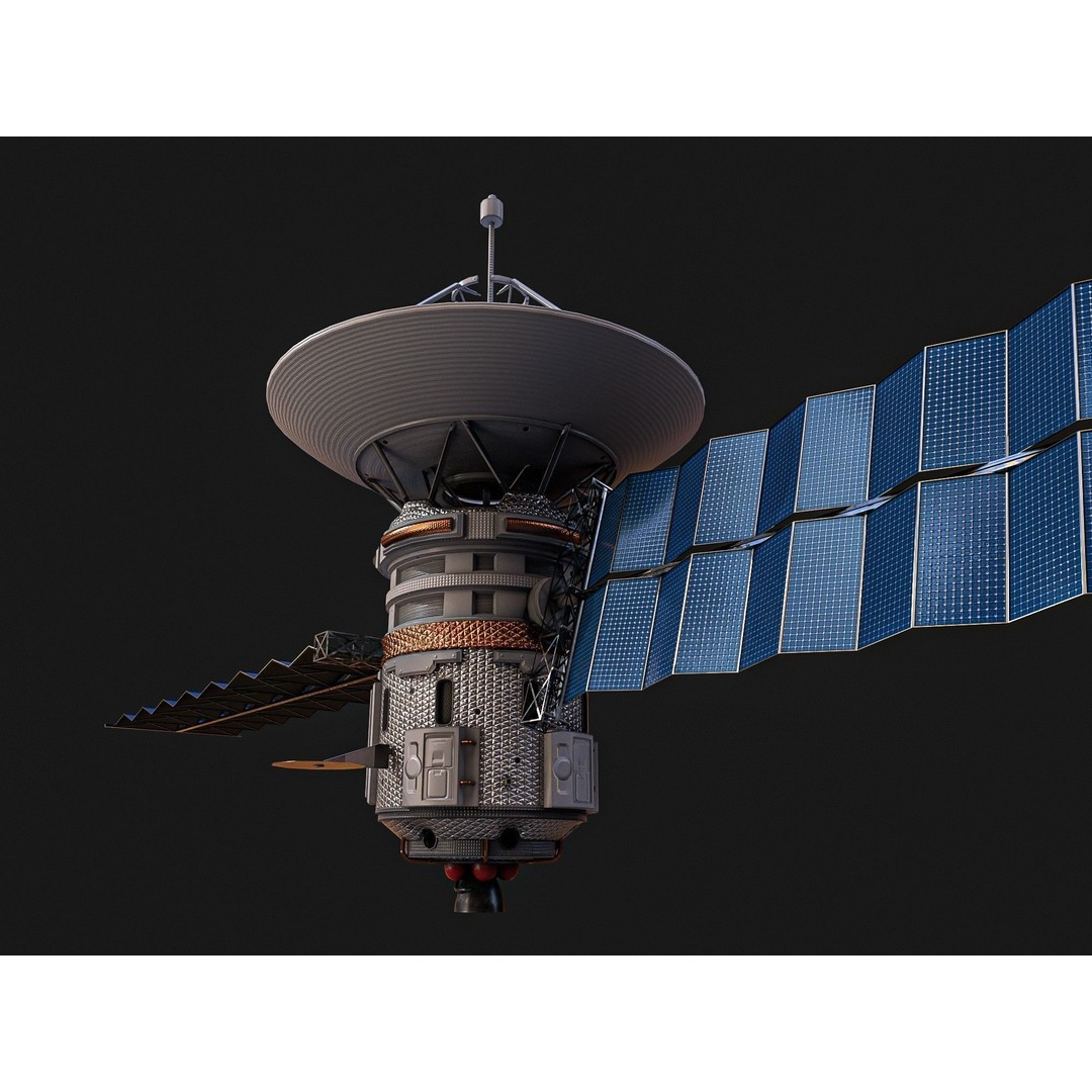 Satellite 3D Model – Low Poly PBR Asset for Games, FBX, Blender - View 18