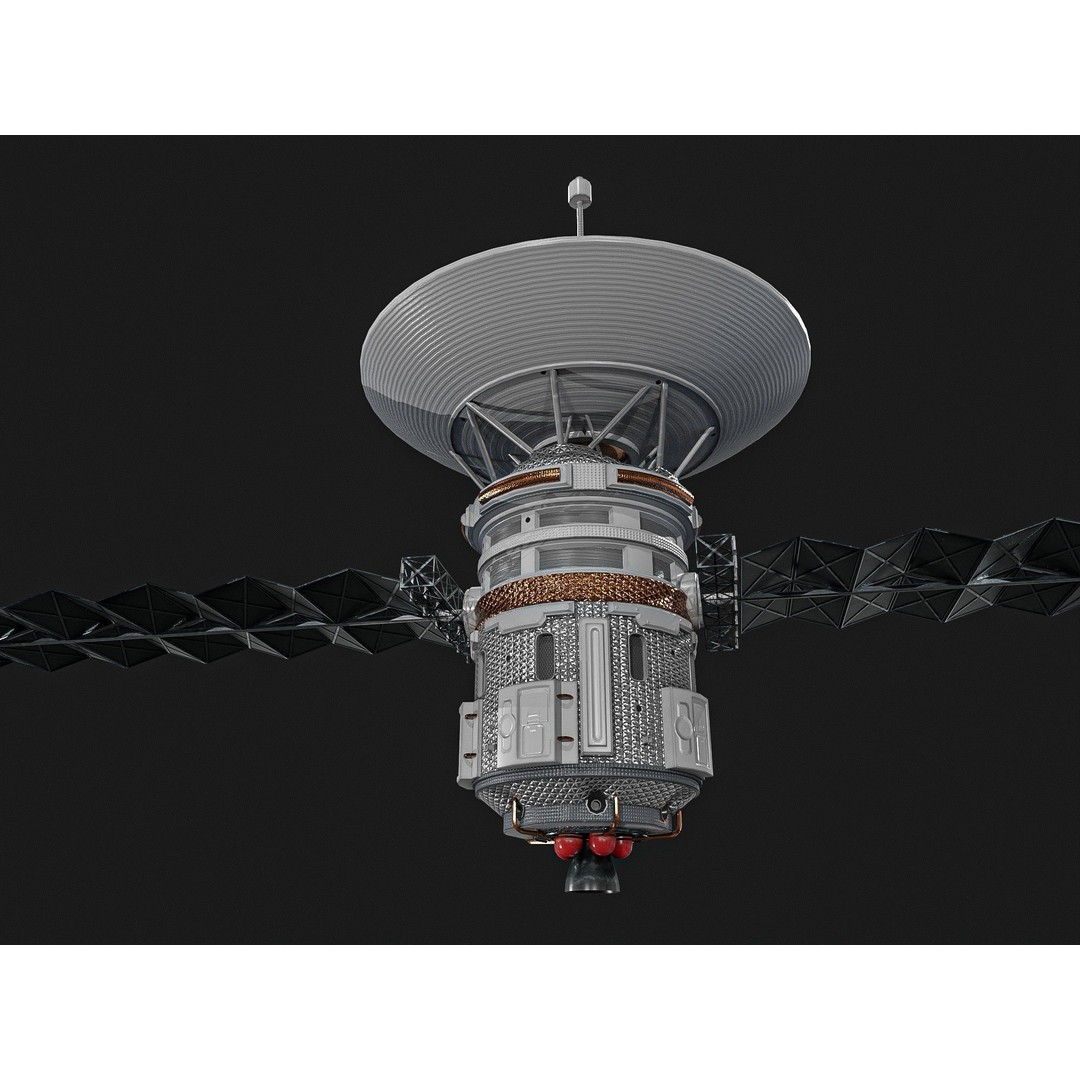 Satellite 3D Model – Low Poly PBR Asset for Games, FBX, Blender - View 19