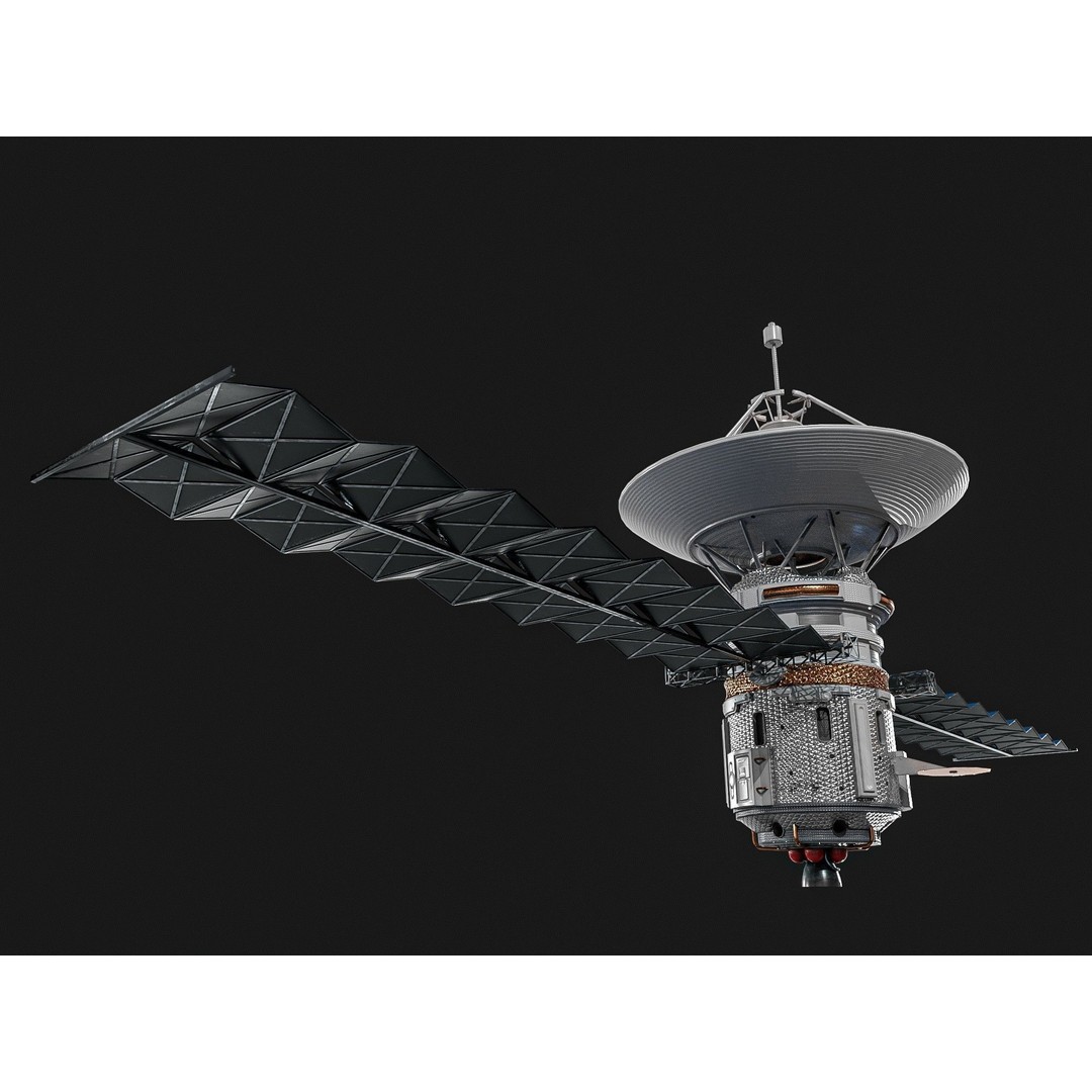 Satellite 3D Model – Low Poly PBR Asset for Games, FBX, Blender - View 20