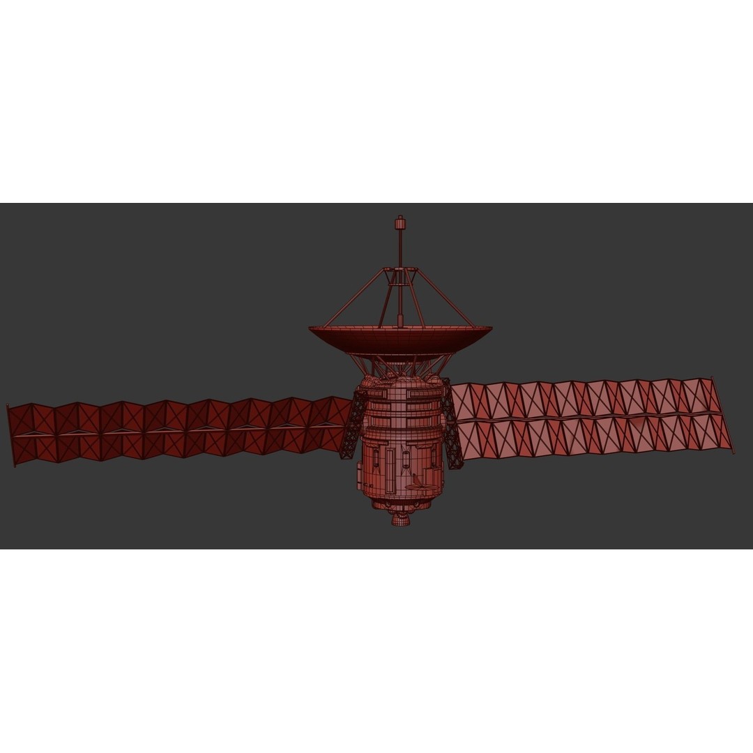 Satellite 3D Model – Low Poly PBR Asset for Games, FBX, Blender - View 26