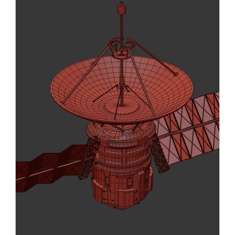 Satellite 3D Model – Low Poly PBR Asset for Games, FBX, Blender - View 27