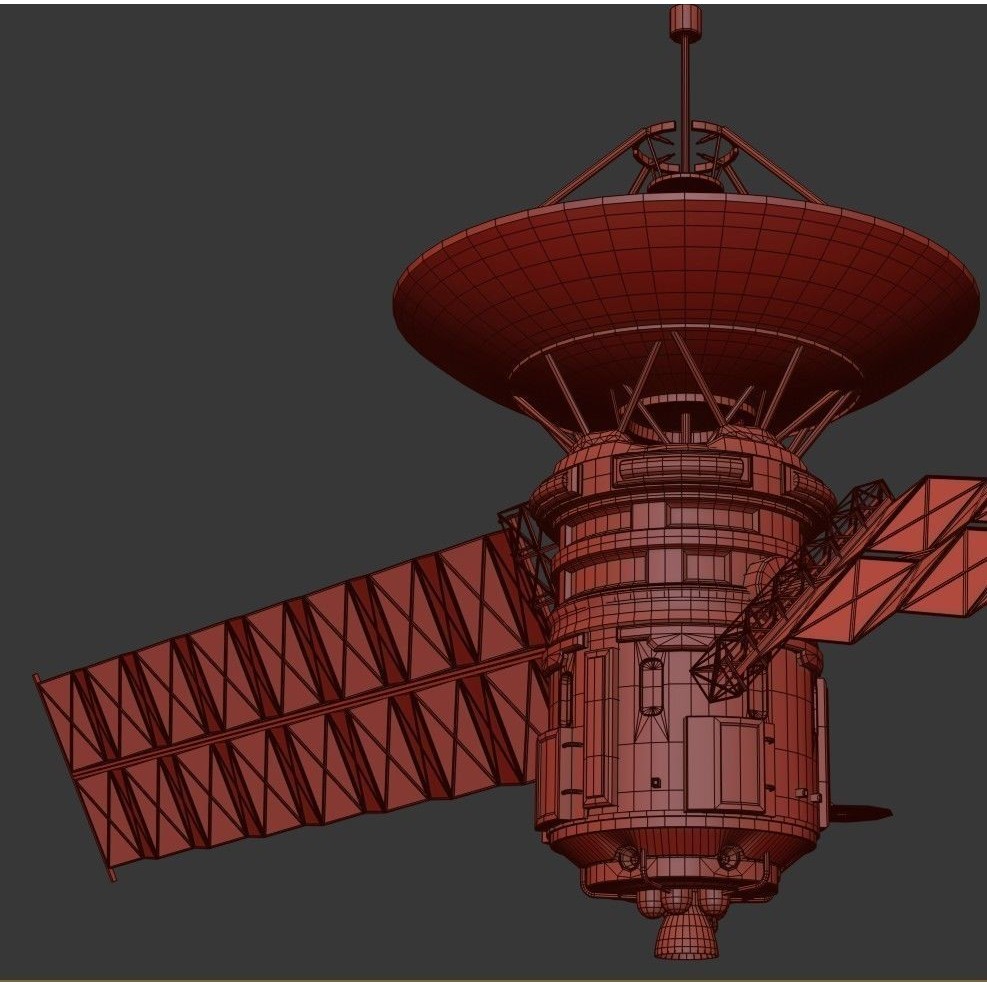 Satellite 3D Model – Low Poly PBR Asset for Games, FBX, Blender - View 28