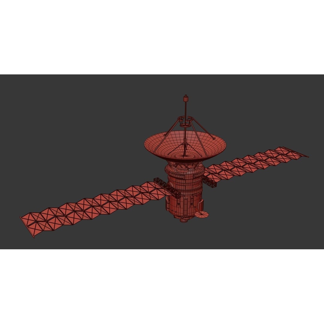Satellite 3D Model – Low Poly PBR Asset for Games, FBX, Blender - View 30