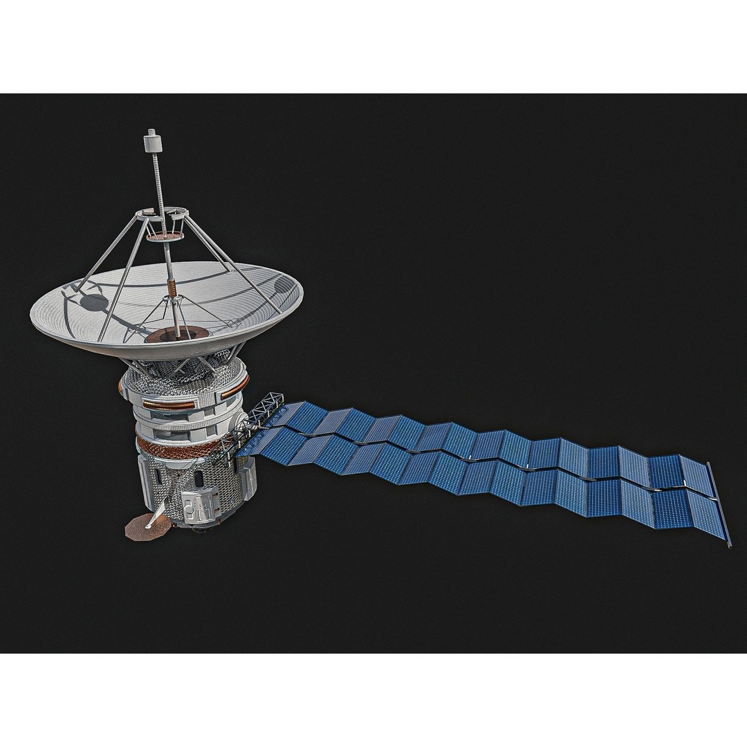 Satellite 3D Model – Low Poly PBR Asset for Games, FBX, Blender - View 31