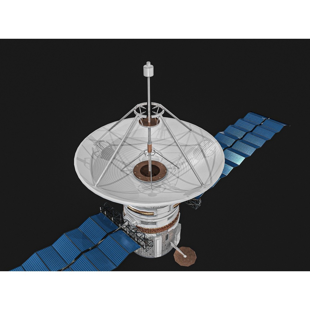 Satellite 3D Model – Low Poly PBR Asset for Games, FBX, Blender - View 6