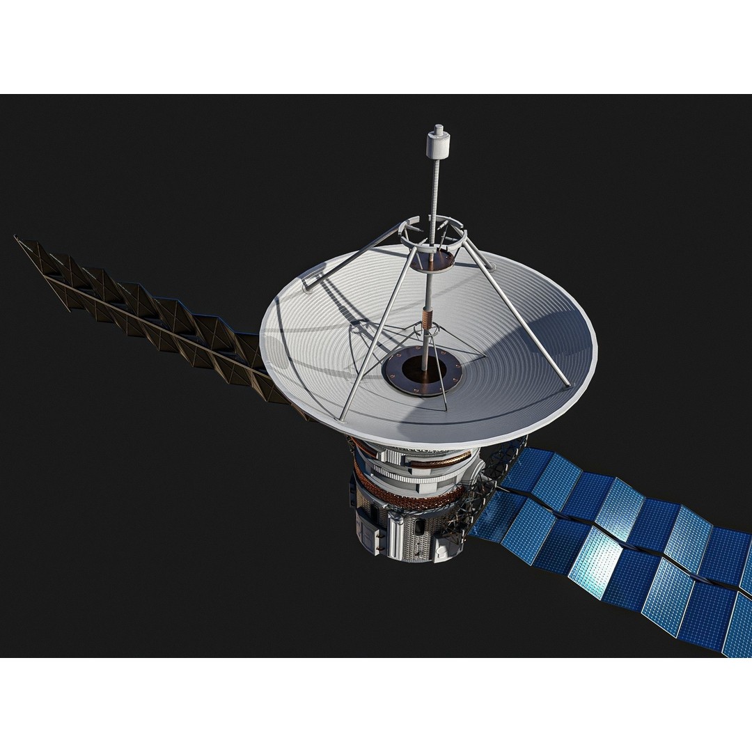 Satellite 3D Model – Low Poly PBR Asset for Games, FBX, Blender - View 8
