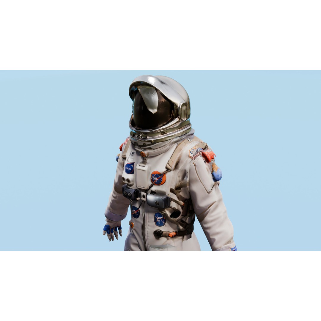 Rigged Astronaut 3D Model – Low Poly Animation Asset, FBX - View 11