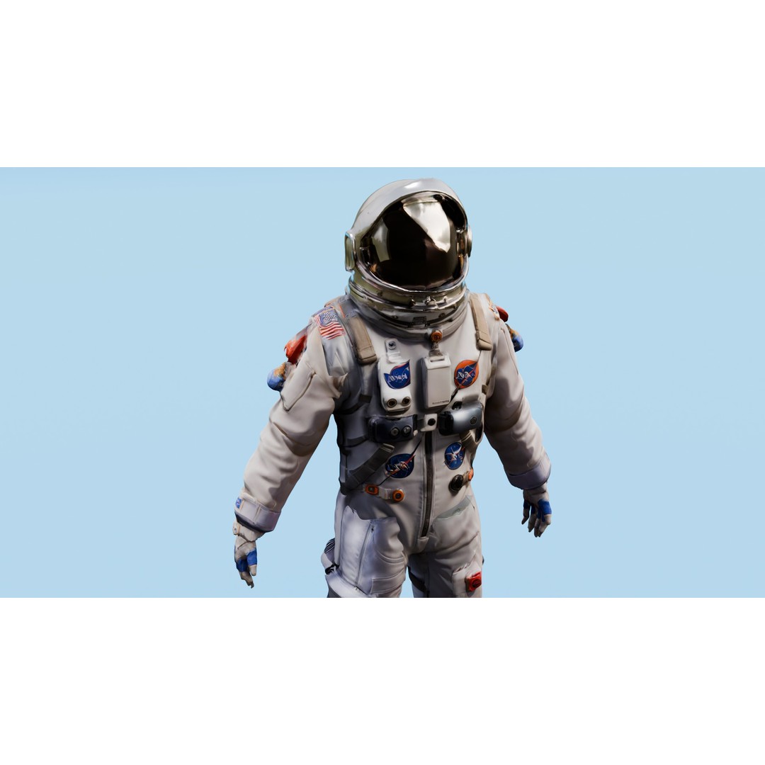 Rigged Astronaut 3D Model – Low Poly Animation Asset, FBX - View 12