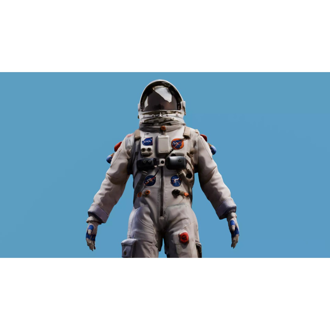 Rigged Astronaut 3D Model – Low Poly Animation Asset, FBX - View 2