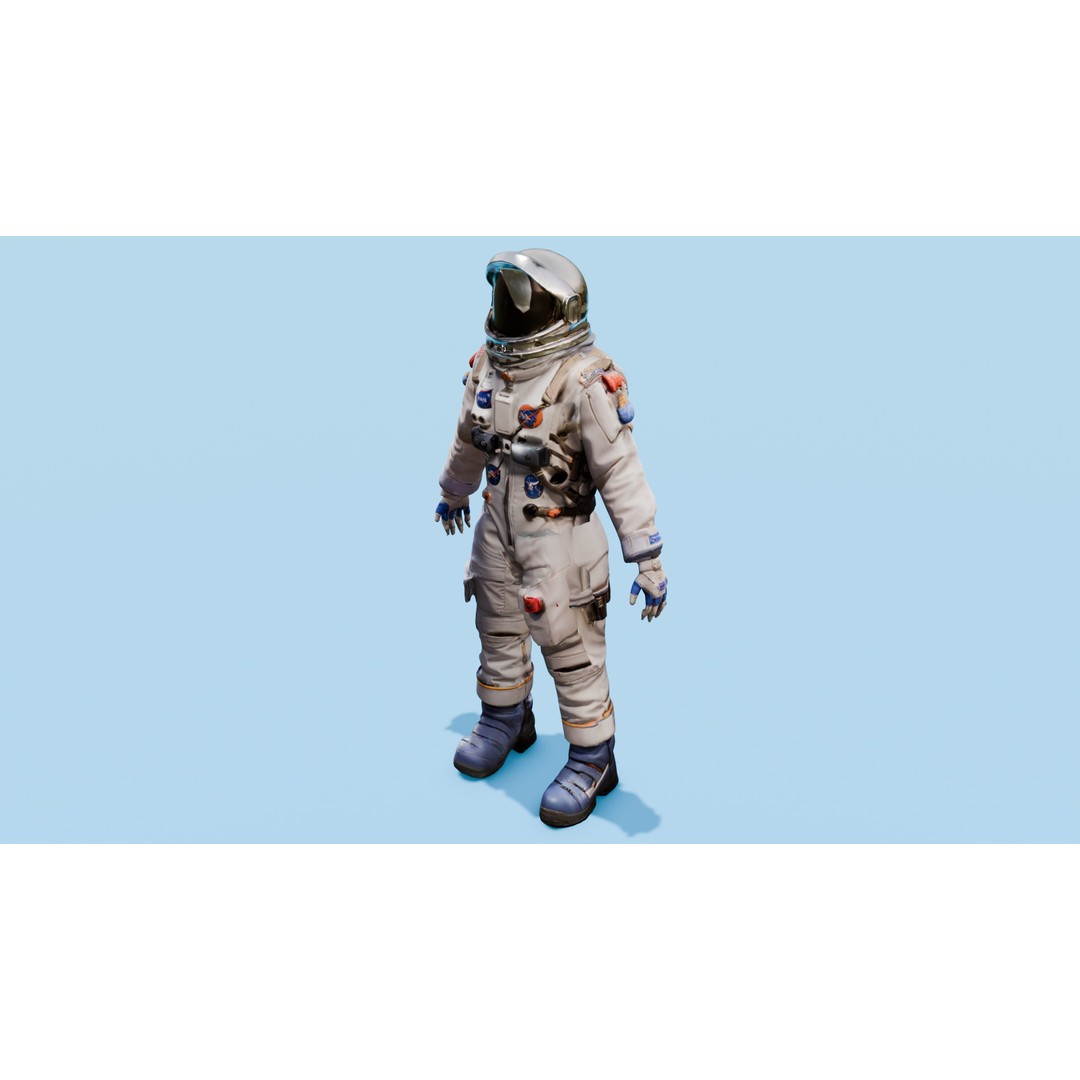 Rigged Astronaut 3D Model – Low Poly Animation Asset, FBX - View 5