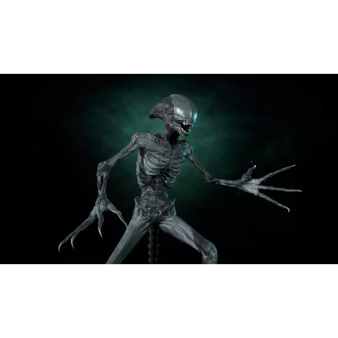 Alien Monster 3D Model – Low Poly Rigged Creature with PBR Textures - View 2