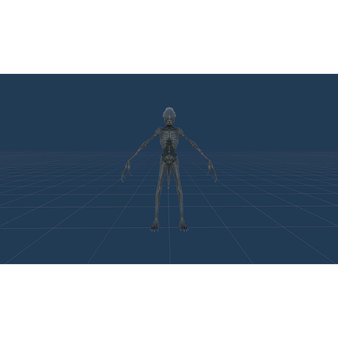 Alien Monster 3D Model – Low Poly Rigged Creature with PBR Textures - View 24