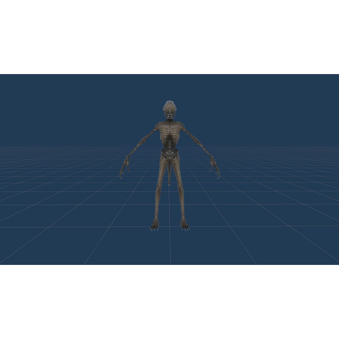 Alien Monster 3D Model – Low Poly Rigged Creature with PBR Textures - View 25