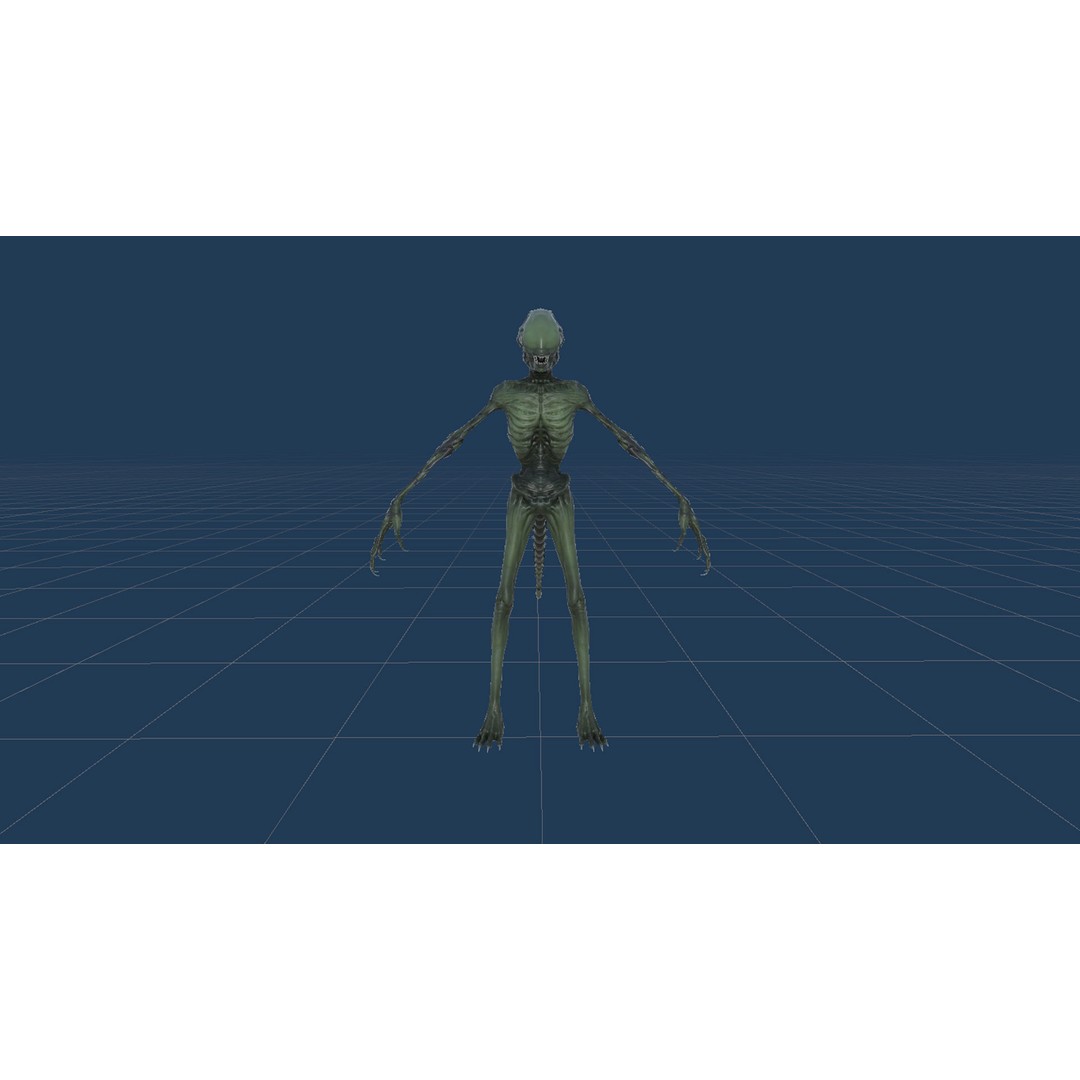 Alien Monster 3D Model – Low Poly Rigged Creature with PBR Textures - View 26