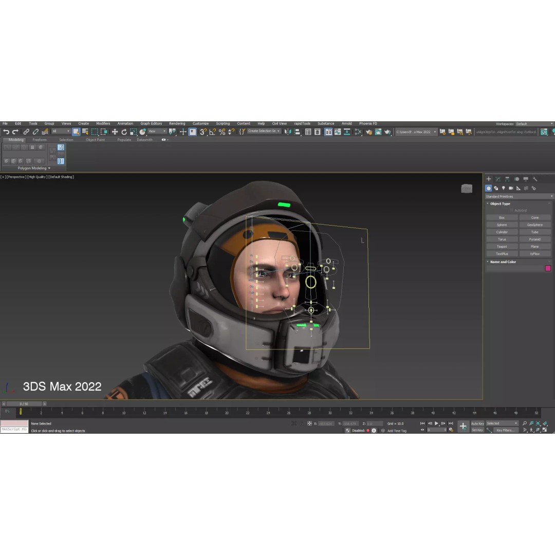 Space Marshal 3D Model – Low Poly Rigged Character, FBX, PBR - View 15