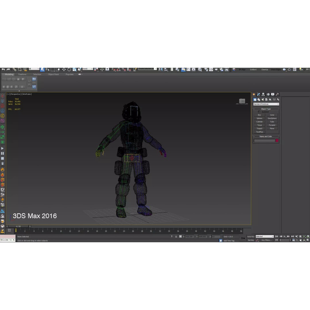 Space Marshal 3D Model – Low Poly Rigged Character, FBX, PBR - View 8