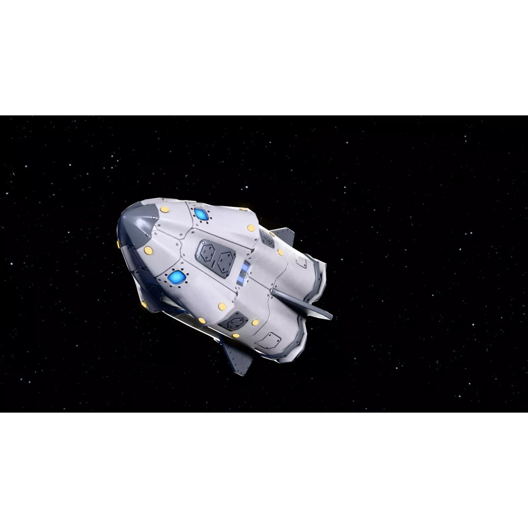 Stylized Rocket 3D Model – Low Poly Sci-Fi Game Asset, FBX & OBJ - View 7