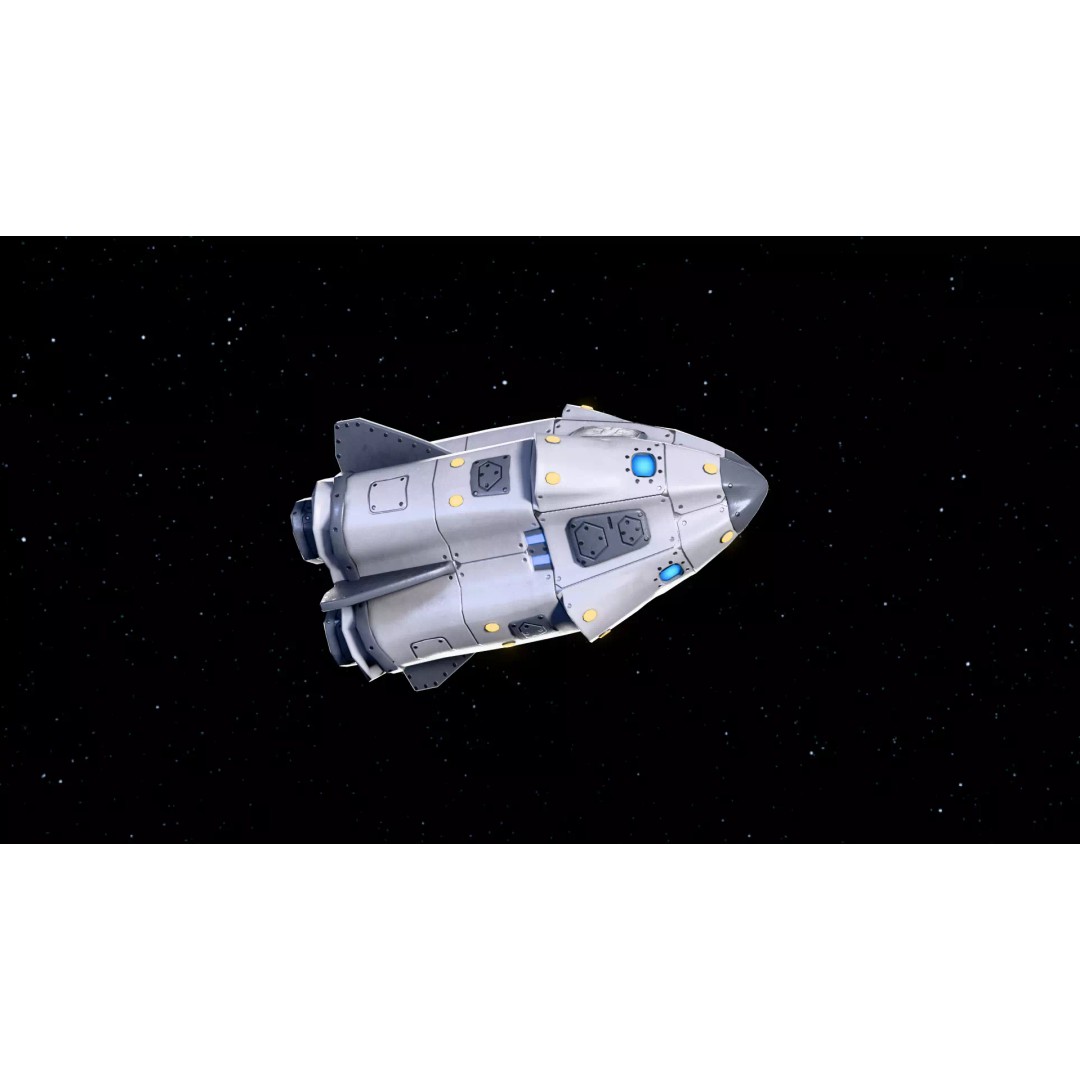 Stylized Rocket 3D Model – Low Poly Sci-Fi Game Asset, FBX & OBJ - View 8