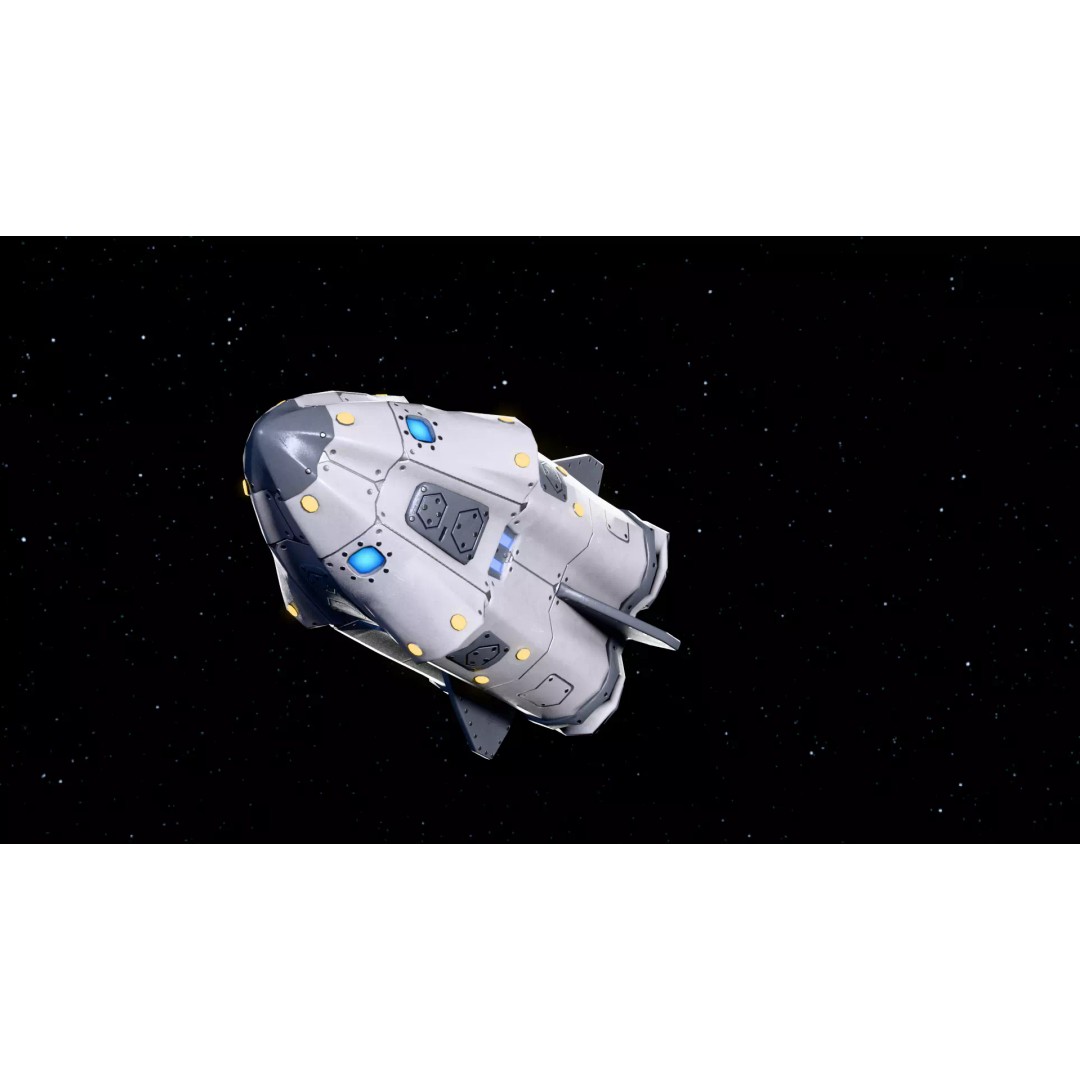 Stylized Rocket 3D Model – Low Poly Sci-Fi Game Asset, FBX & OBJ - View 9