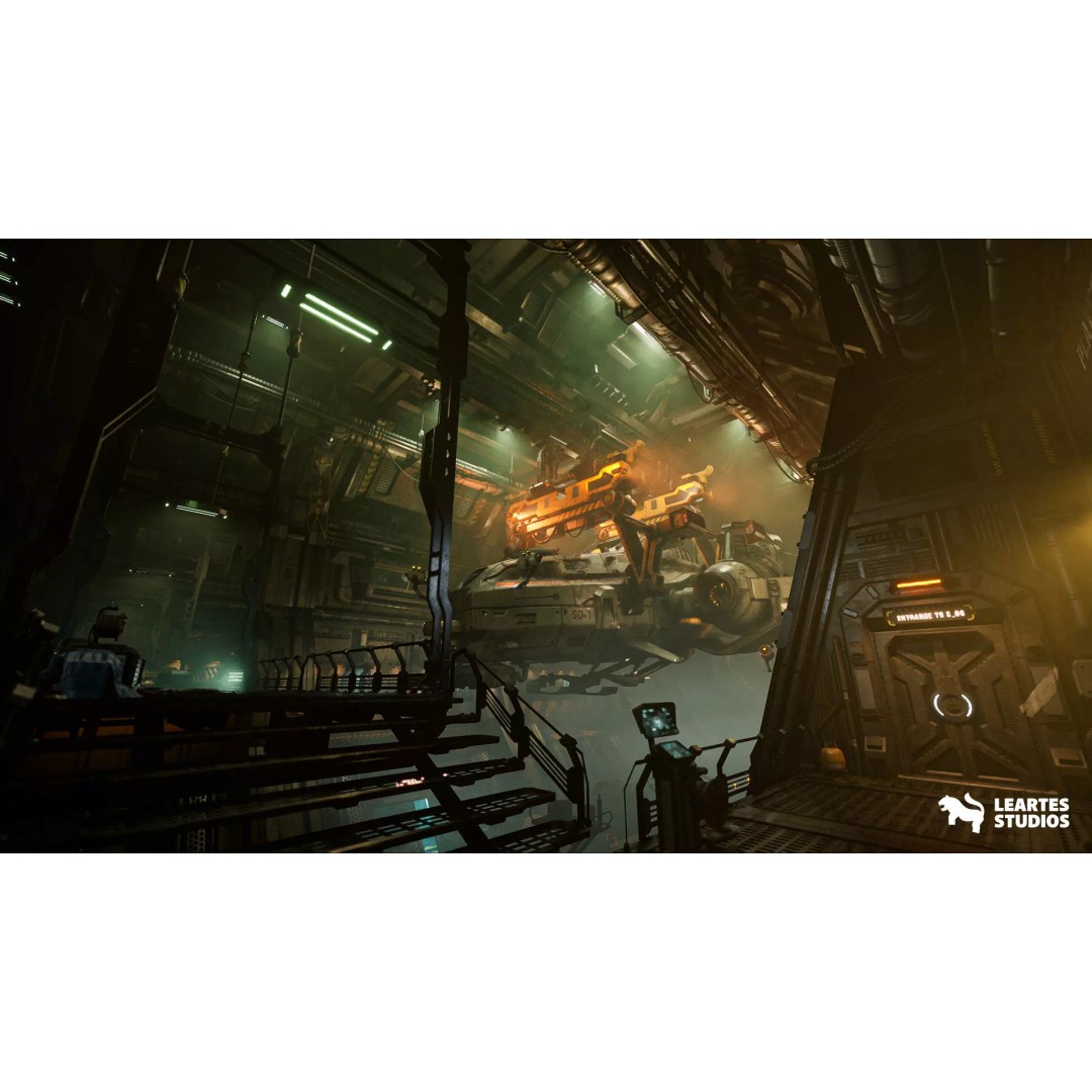 Sci-Fi Spaceship Hangar 3D Model – Low Poly Game Asset, FBX/OBJ - View 2