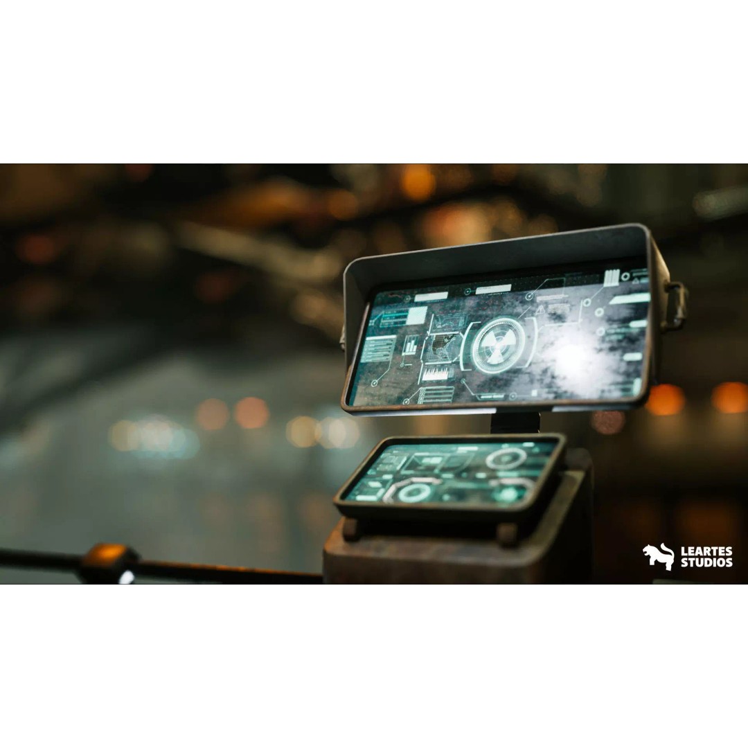 Sci-Fi Spaceship Hangar 3D Model – Low Poly Game Asset, FBX/OBJ - View 23