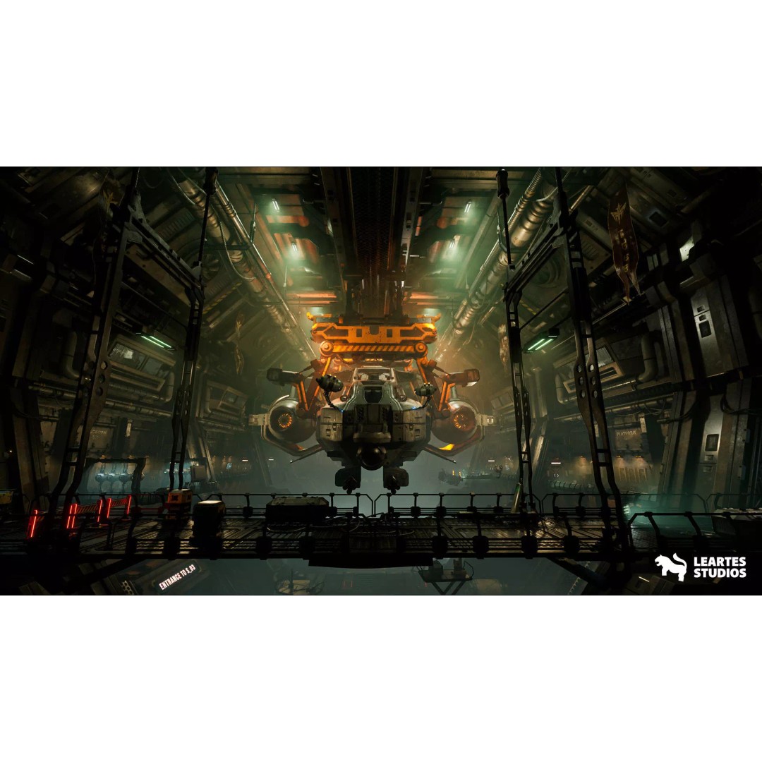 Sci-Fi Spaceship Hangar 3D Model – Low Poly Game Asset, FBX/OBJ - View 8