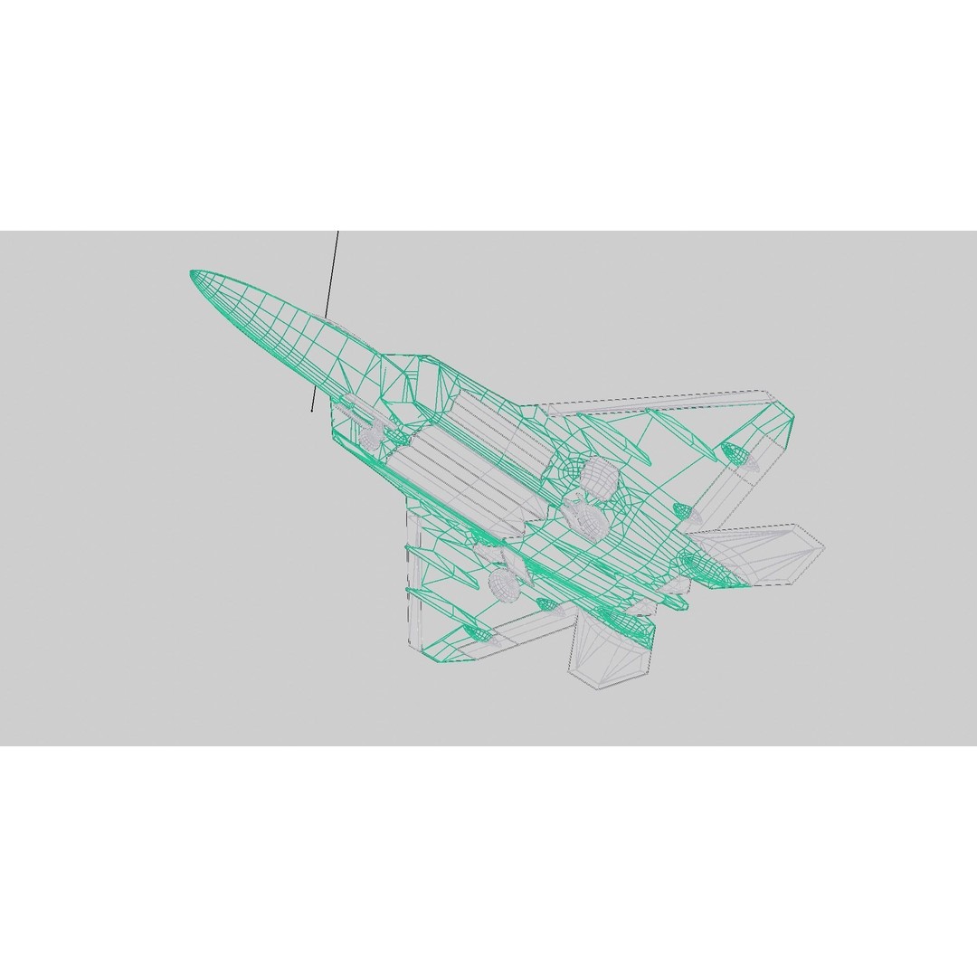 Lockheed Martin F-22 Raptor 3D Model – Low Poly Game Asset, FBX