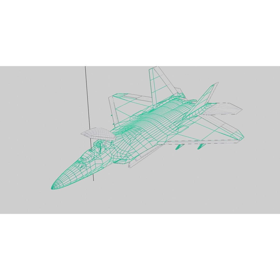 Lockheed Martin F-22 Raptor 3D Model – Low Poly Game Asset, FBX - View 16