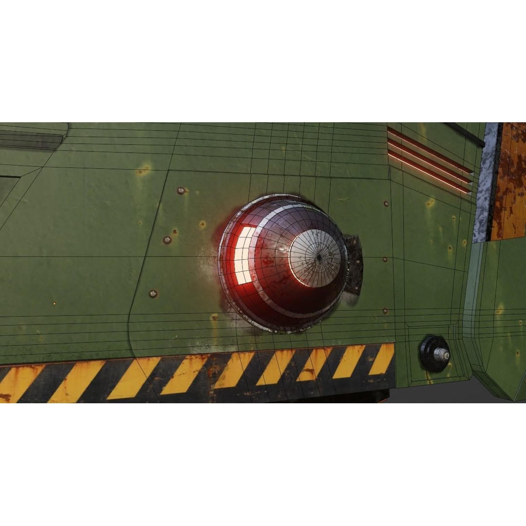 War Spaceship 3D Model – Low Poly Game-Ready PBR Asset, Blender - View 16