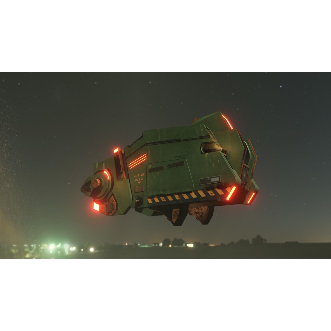 War Spaceship 3D Model – Low Poly Game-Ready PBR Asset, Blender - View 4