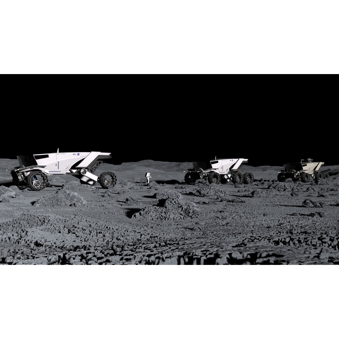 All Terrain Space Rover 3D Model – Mid Poly Game Ready Asset, FBX, OBJ - View 11
