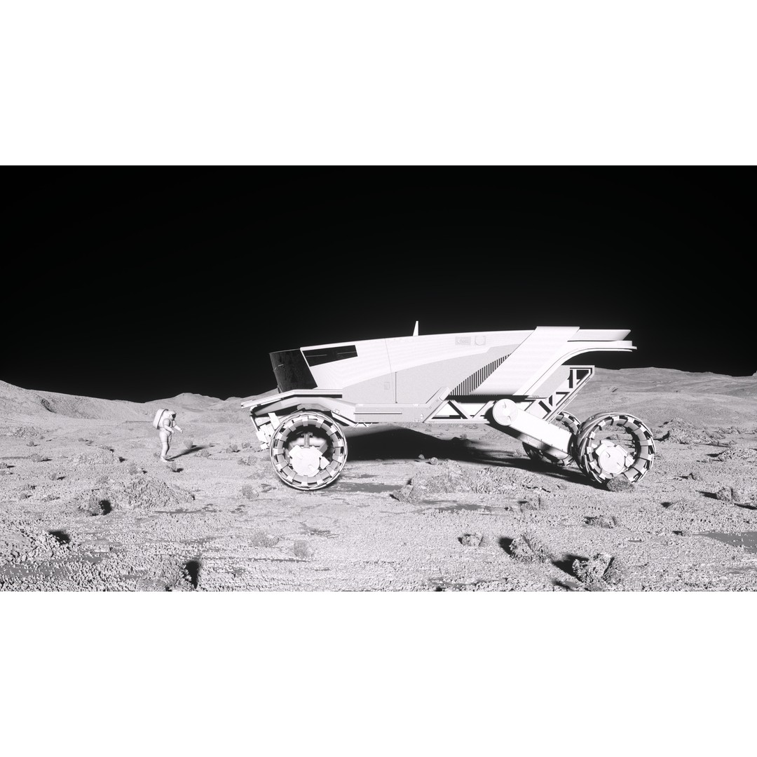 All Terrain Space Rover 3D Model – Mid Poly Game Ready Asset, FBX, OBJ - View 16