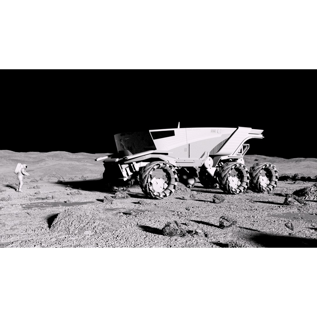 All Terrain Space Rover 3D Model – Mid Poly Game Ready Asset, FBX, OBJ - View 17