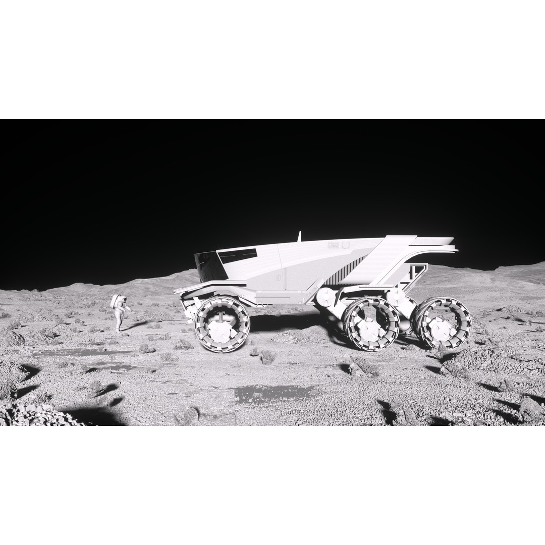 All Terrain Space Rover 3D Model – Mid Poly Game Ready Asset, FBX, OBJ - View 18