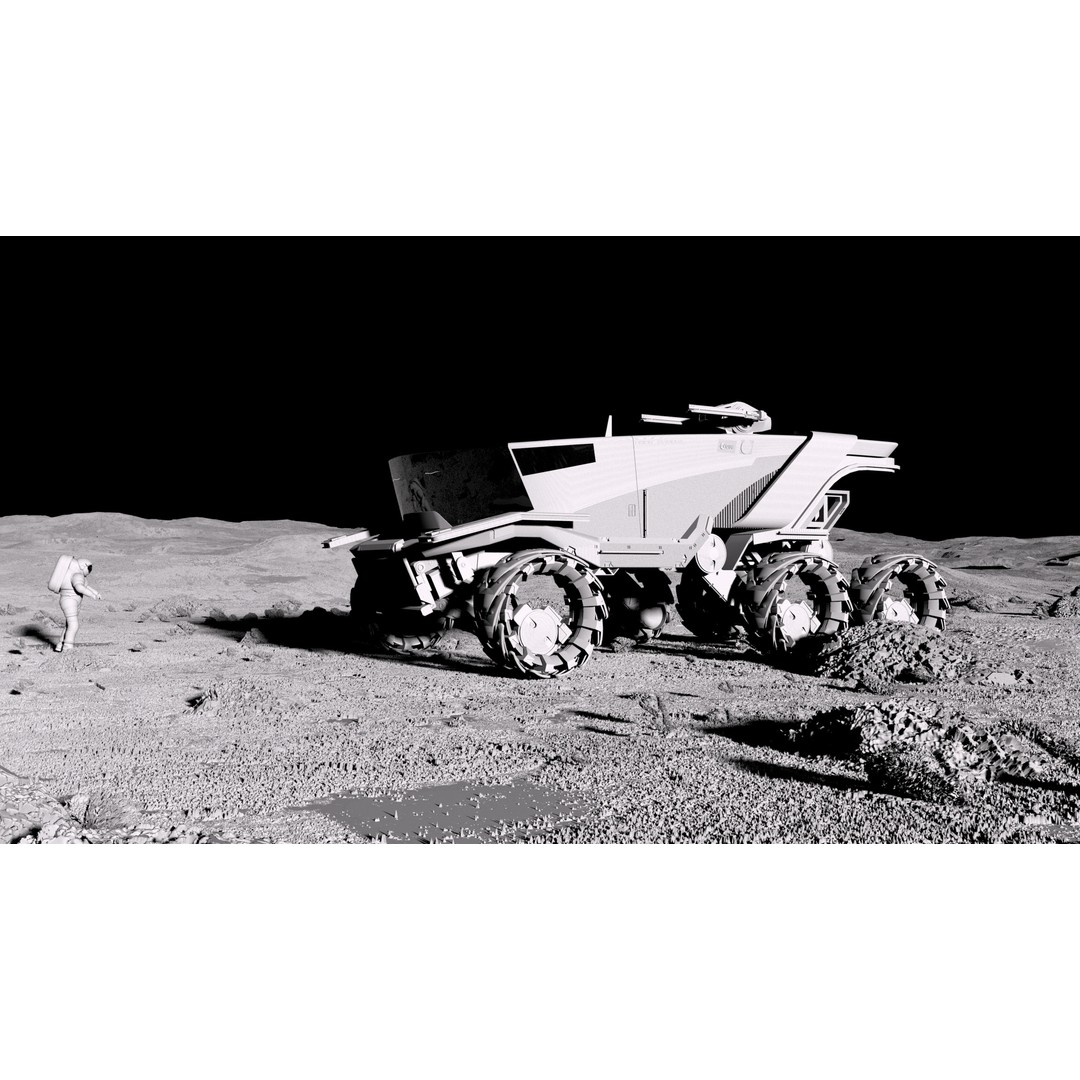 All Terrain Space Rover 3D Model – Mid Poly Game Ready Asset, FBX, OBJ - View 19