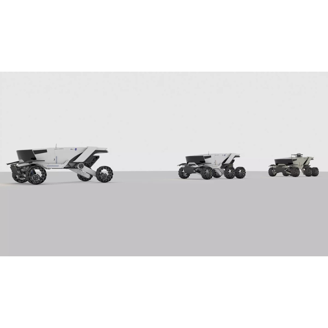 All Terrain Space Rover 3D Model – Mid Poly Game Ready Asset, FBX, OBJ - View 2