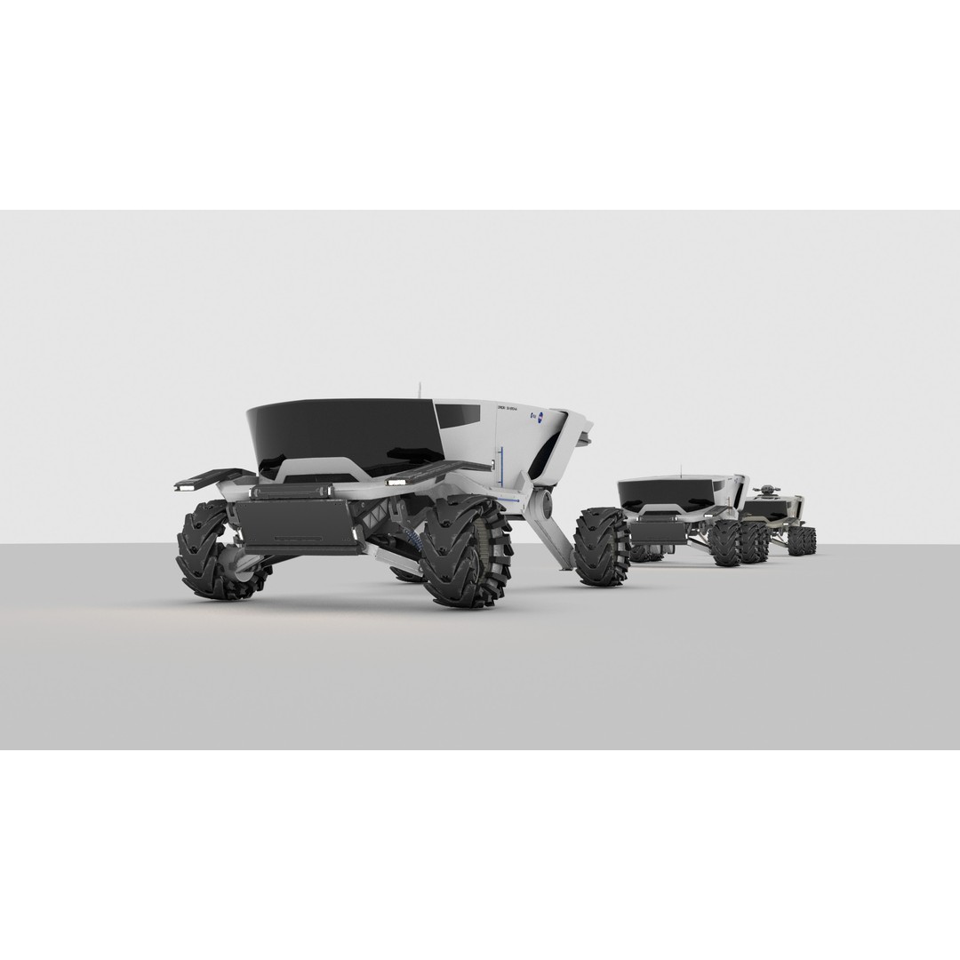 All Terrain Space Rover 3D Model – Mid Poly Game Ready Asset, FBX, OBJ - View 3