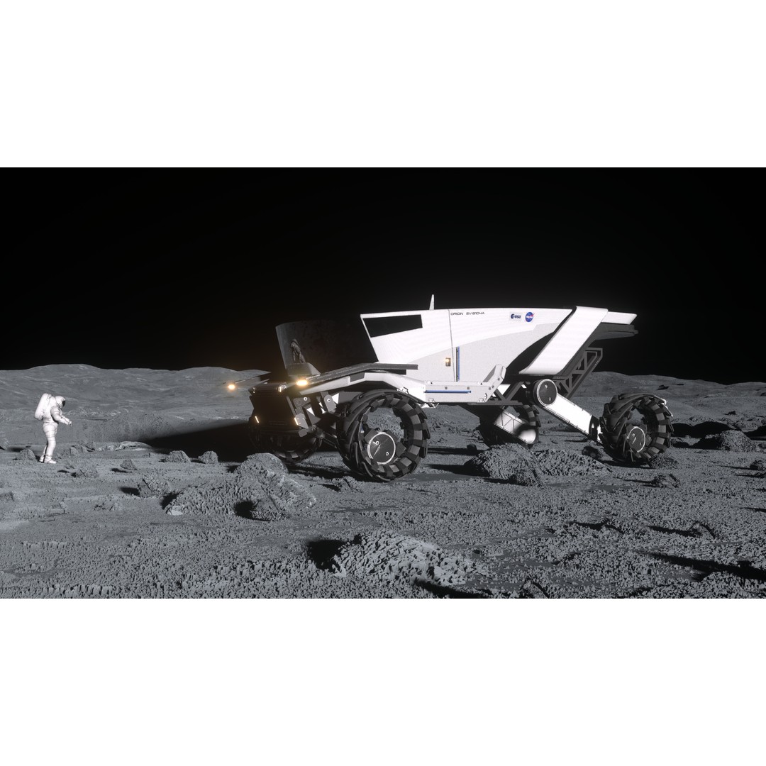 All Terrain Space Rover 3D Model – Mid Poly Game Ready Asset, FBX, OBJ - View 5
