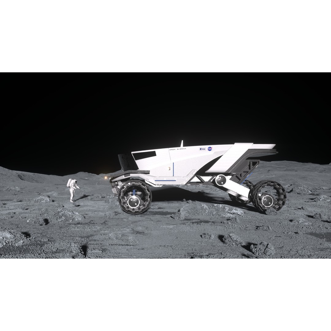 All Terrain Space Rover 3D Model – Mid Poly Game Ready Asset, FBX, OBJ - View 6